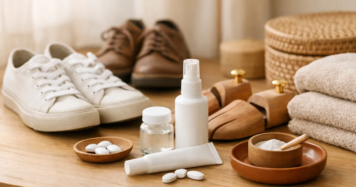 Athlete's Foot — NHS: Rarely Clears Alone; Pharmacy Antifungals for a Few Weeks; Don't Wear the Same Shoes 2 to 3 Days Running