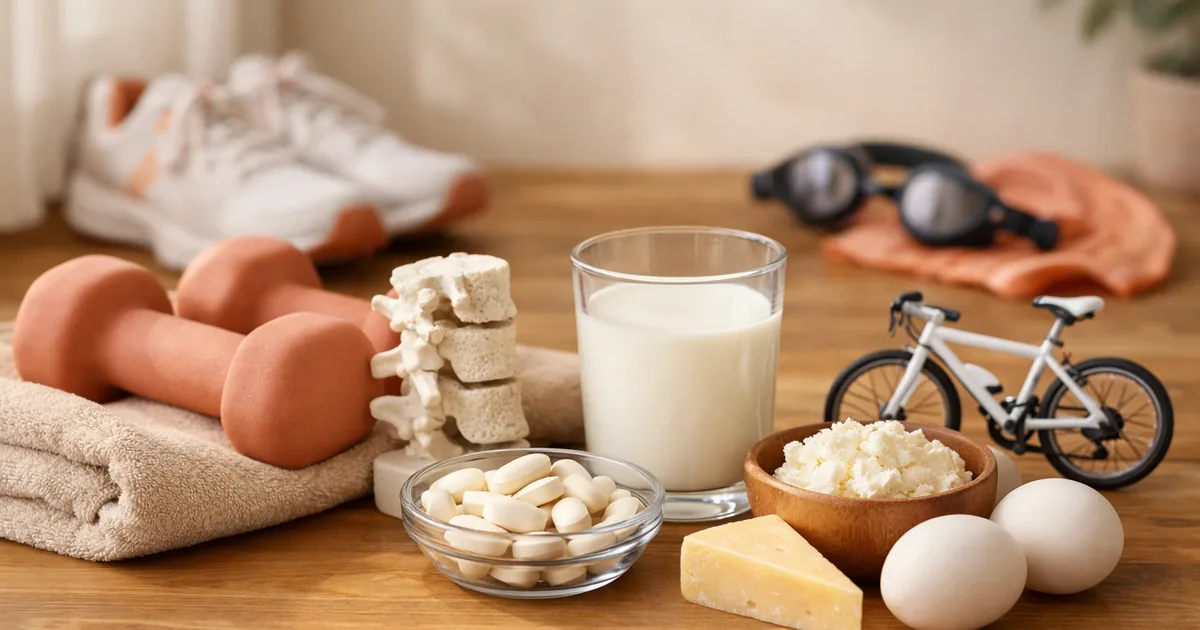 Exercise for Bone Health — Weight-Bearing Exercise Builds Density, Not Swimming or Cycling, 700mg Calcium (NHS)