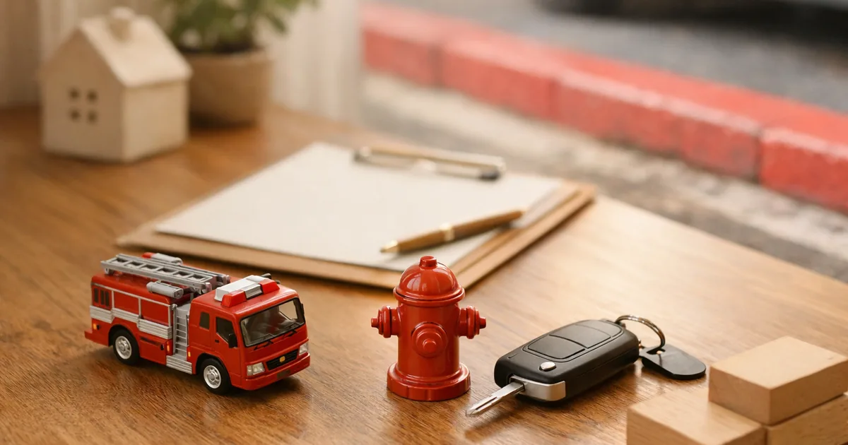 Fire-Engine Bays and Hydrants in Korea — 500,000 Won for the Bay, 80,000 Won at a Red Kerb