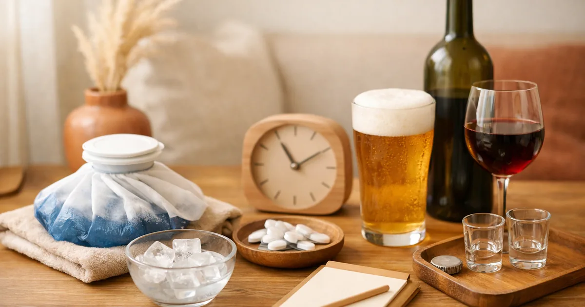 통풍 — 엄지발가락 갑작스러운 통증, 발작 1~2주, 얼음 20분, 술 주 14유닛 이하 (NHS)