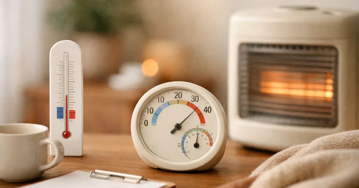 겨울 실내 온도 18℃ — WHO는 「이상」(건강의 바닥), 공공기관은 「이하」(난방 상한)