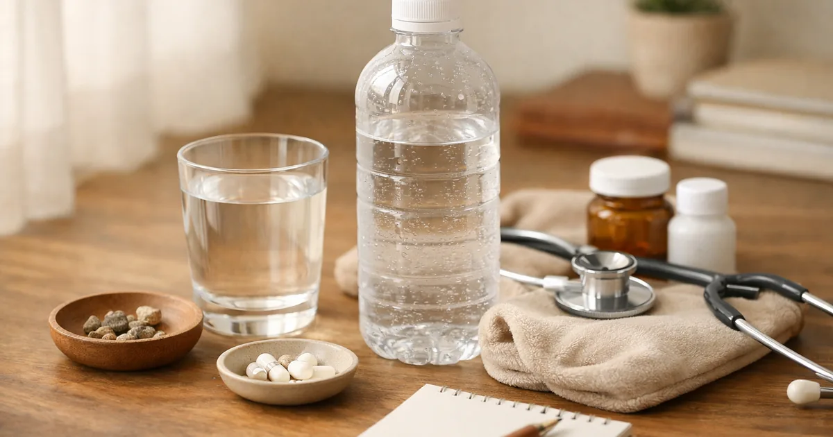 Kidney Stones — Side-to-Groin Pain, Urgent Help If Symptoms, 2.5–3 Litres of Water a Day (NHS)