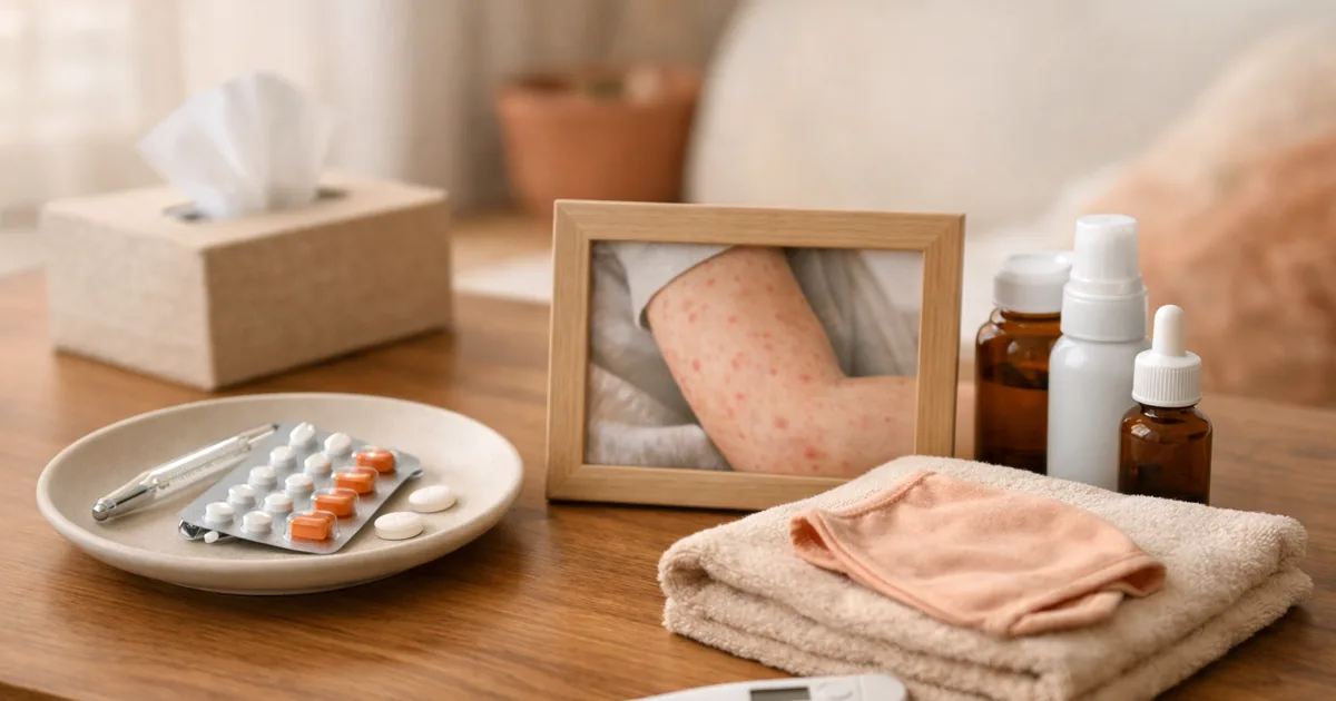 Measles — NHS: Symptoms, Rash and Complications; Infectious From 4 Days Before to 4 Days After the Rash, Stay Off for 4 Days