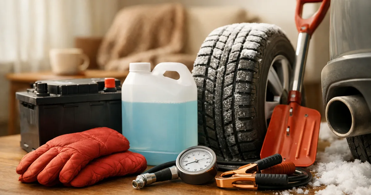 Winter Car Prep — NHTSA: Battery, Coolant, Tyre Pressure; Keep the Exhaust Clear If Stranded